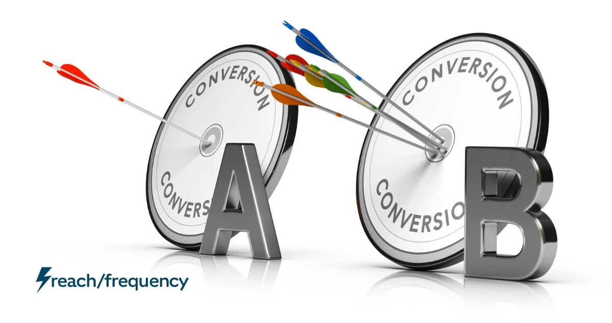 a visual representation of the effects of A/B Testing or Split Testing